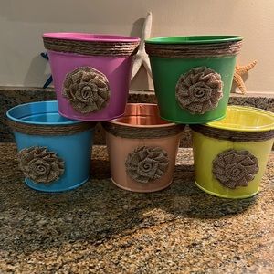 Burton and Burton set of 5 spring pots